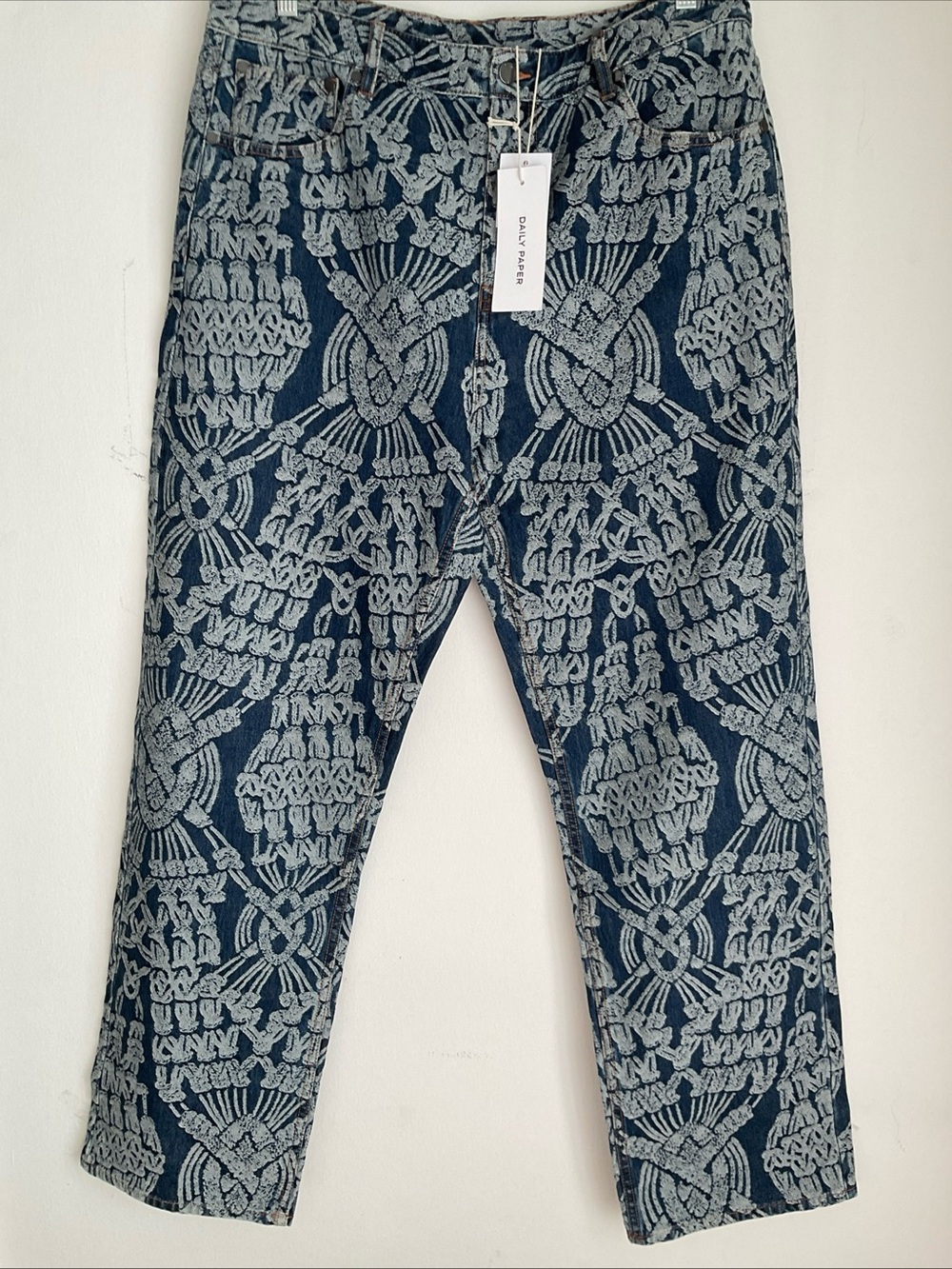 DAILY PAPER BRAND MACRAME AMBA LOGO JEANS L 36x32 NWT
